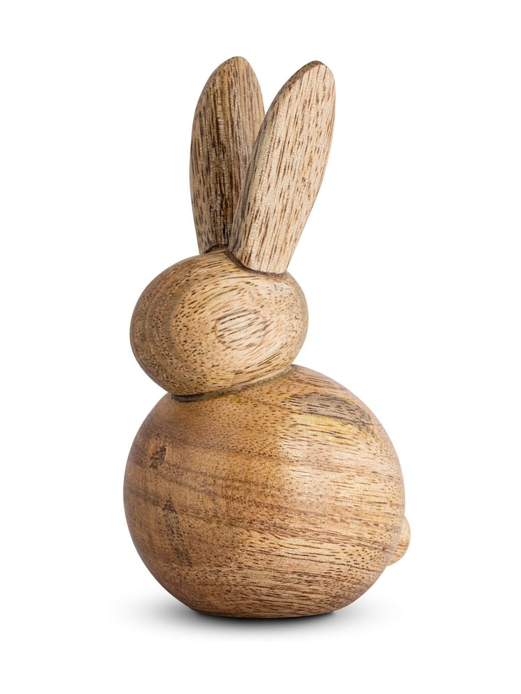 Nkuku Natural Khara Mango Wood Rabbit Standing Decoration - Image 3 of 3 Nkuku Natural Khara Mango Wood Rabbit Standing Decoration - Image 3 of 3