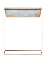 Nkuku Aged Zinc Narlu Wide Standing Planter - Image 3 of 3