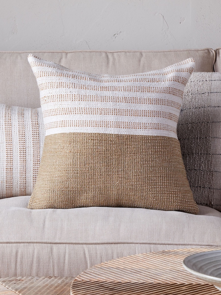 Nkuku Moss Samata Recycled Cushion Cover - Image 1 of 3 Nkuku Moss Samata Recycled Cushion Cover - Image 1 of 3
