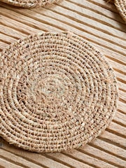 Nkuku Brown Keso Woven Coaster - Image 2 of 3