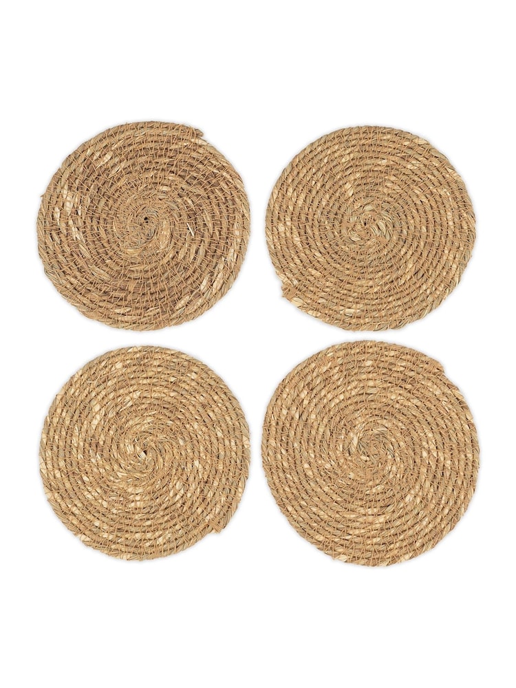 Nkuku Brown Keso Woven Coaster - Image 3 of 3