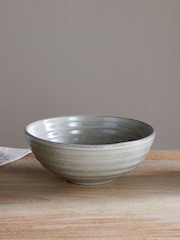 Nkuku Grey Valinha Earthenware Round Platter - Image 1 of 3