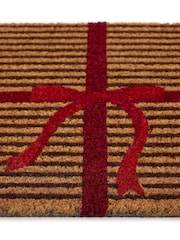 My Mat Red Christmas Gift Wrapped Coir Doormat - Image 3 of 3