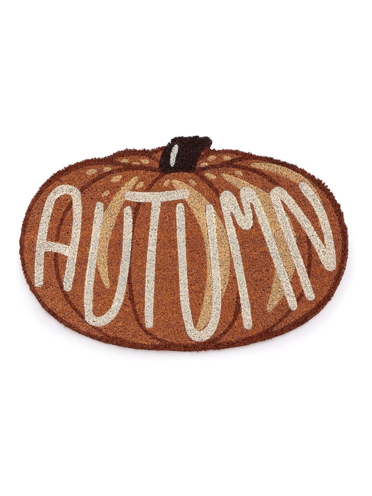 My Mat Orange Autumn Pumpkin Coir Doormat - Image 2 of 3 My Mat Orange Autumn Pumpkin Coir Doormat - Image 2 of 3