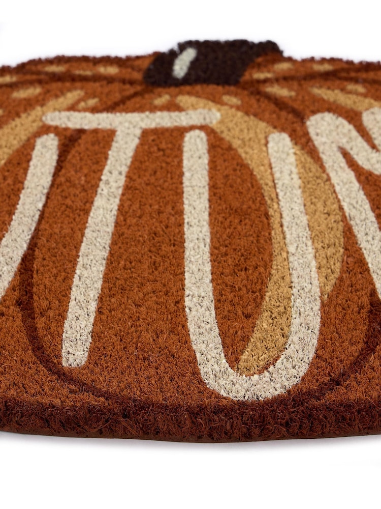 My Mat Orange Autumn Pumpkin Coir Doormat - Image 3 of 3 My Mat Orange Autumn Pumpkin Coir Doormat - Image 3 of 3