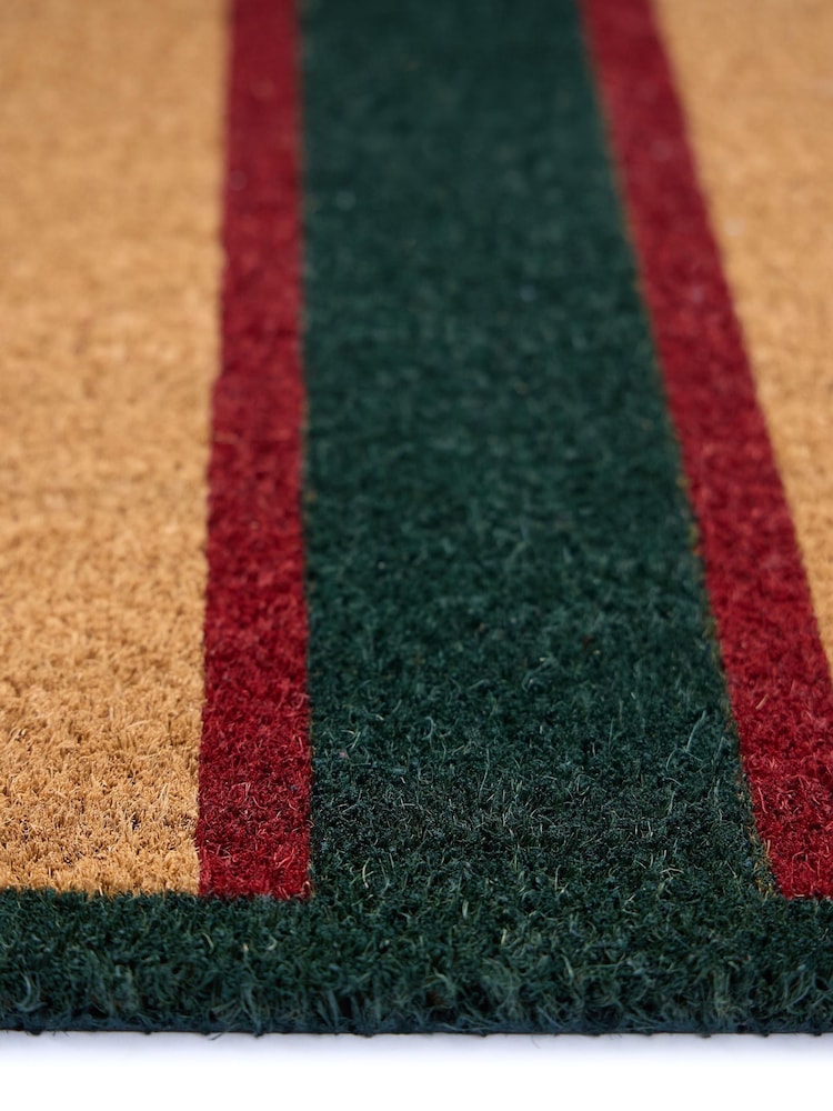 My Mat Green Heritage Stripe Coir Doormat - Image 3 of 3
