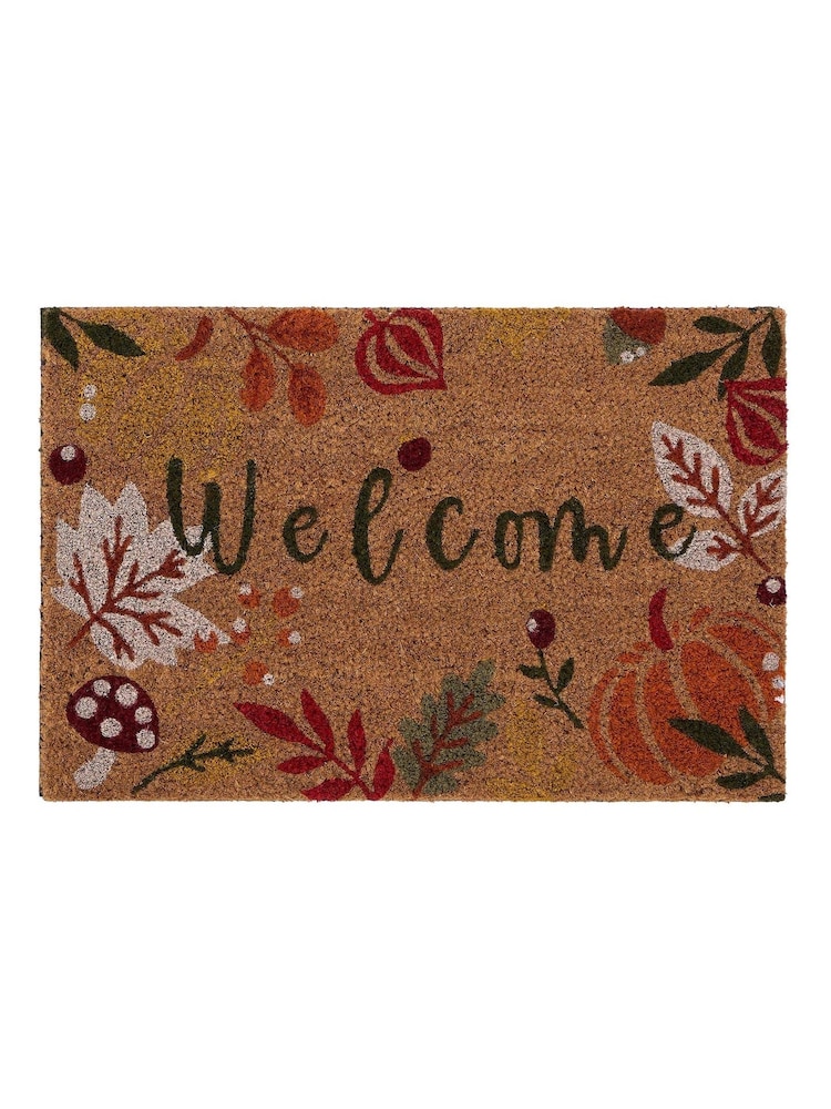 My Mat Natural Autumnal Welcome Coir Doormat - Image 2 of 3 My Mat Natural Autumnal Welcome Coir Doormat - Image 2 of 3