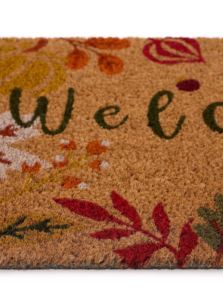 My Mat Natural Autumnal Welcome Coir Doormat - Image 3 of 3 My Mat Natural Autumnal Welcome Coir Doormat - Image 3 of 3