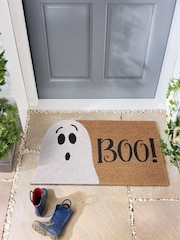 My Mat White Halloween Boo Coir Doormat - Image 1 of 3