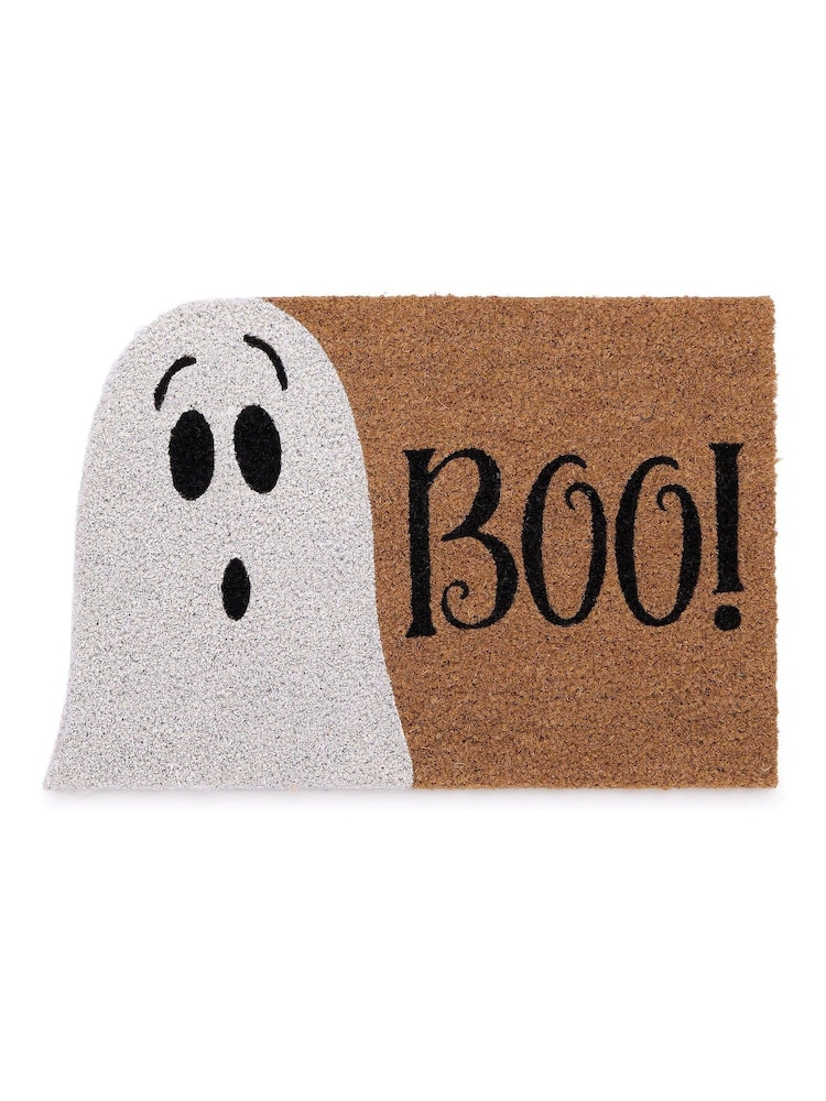 My Mat White Halloween Boo Coir Doormat - Image 2 of 3 My Mat White Halloween Boo Coir Doormat - Image 2 of 3
