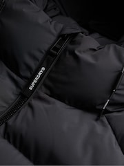 Superdry Grey Hooded Sports Puffer Jacket - Image 8 of 8