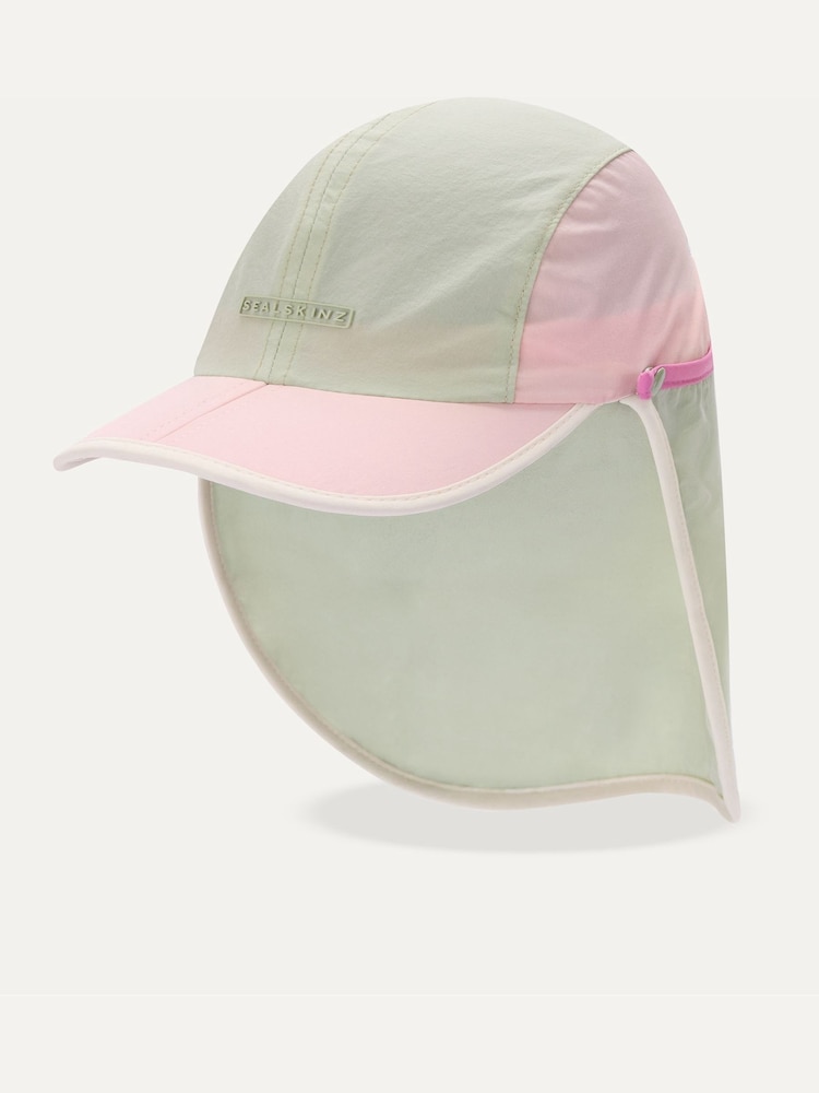 Sealskinz Light Green Broomhill Kid's Foldable Cap with Neck Protector - Image 1 of 3
