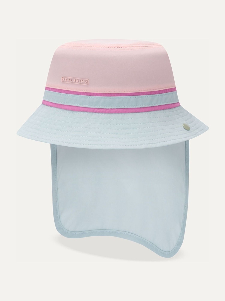 Rosa - Sealskinz Woodton Kid's Boonie Hat with Neck Protector - Imagen 1 de 3 Rosa - Sealskinz Woodton Kid's Boonie Hat with Neck Protector - Imagen 1 de 3