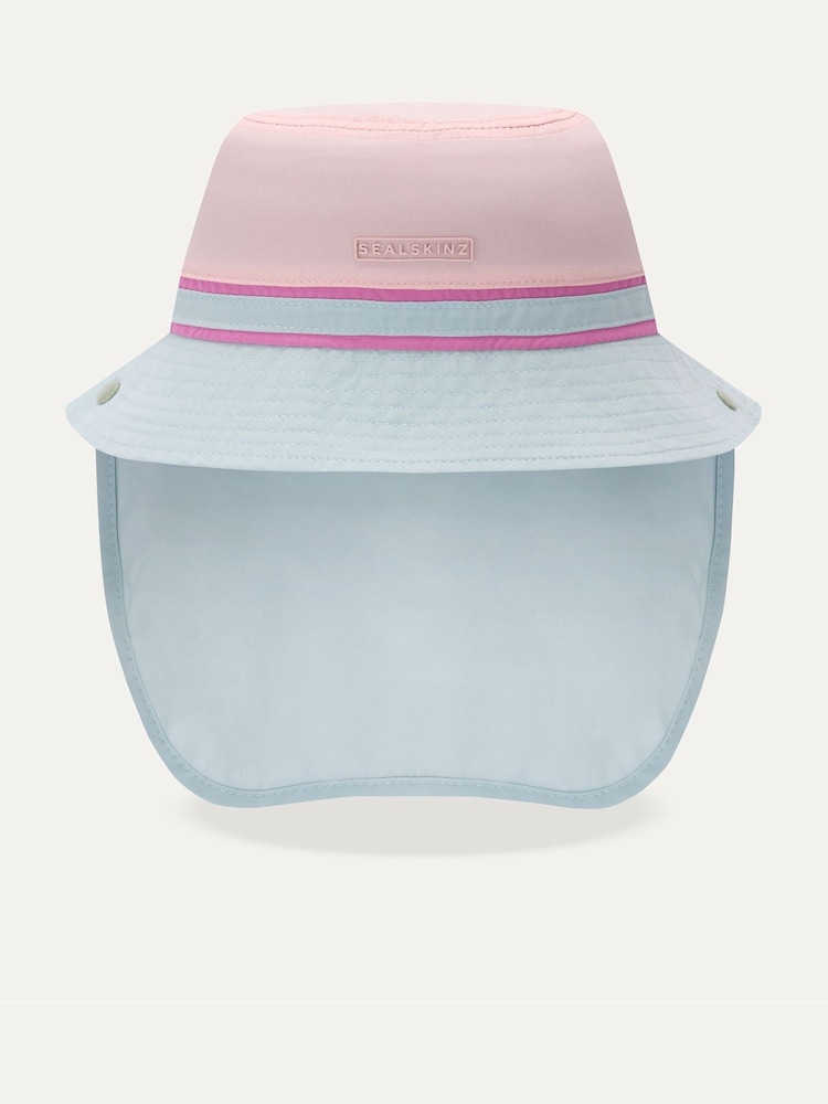 Rosa - Sealskinz Woodton Kid's Boonie Hat with Neck Protector - Imagen 2 de 3 Rosa - Sealskinz Woodton Kid's Boonie Hat with Neck Protector - Imagen 2 de 3