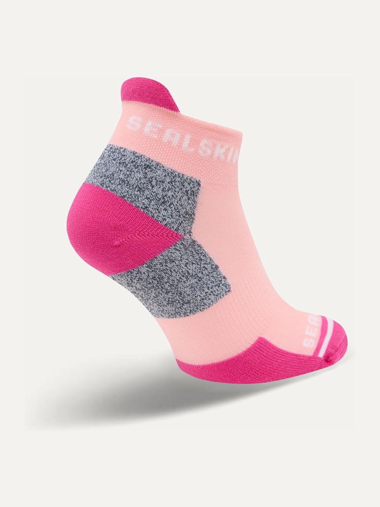 Rosa claro - SEALSKINZ Pedham Calcetines tobilleros antiampollas para correr - Imagen 2 de 2