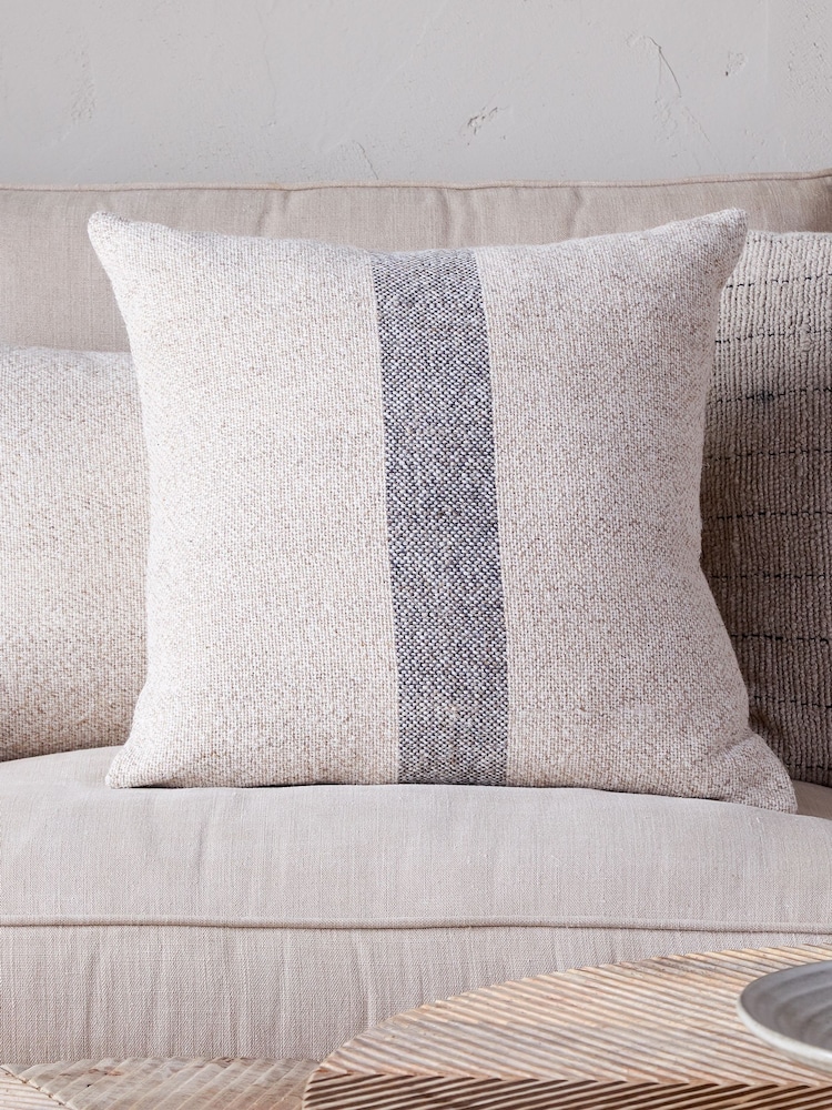 Nkuku Natural Kallu Wool & Cotton Cushion Cover - Image 1 of 3 Nkuku Natural Kallu Wool & Cotton Cushion Cover - Image 1 of 3