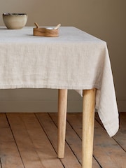 Nkuku Natural Junto Linen Tablecloth - Image 1 of 3