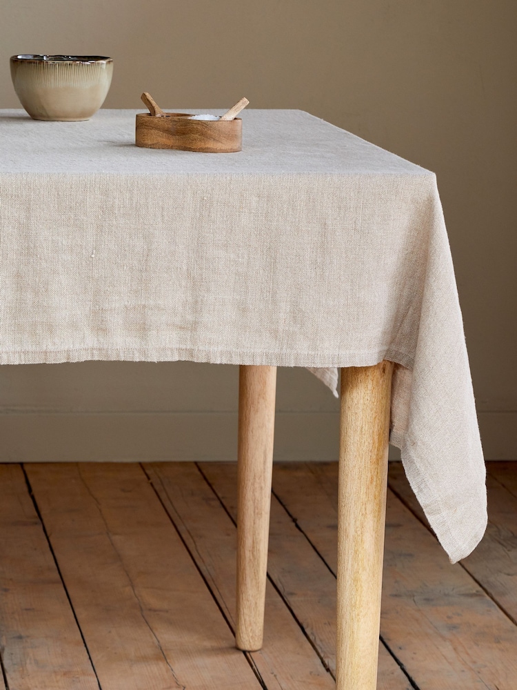 Nkuku Natural Junto Linen Tablecloth - Image 1 of 3 Nkuku Natural Junto Linen Tablecloth - Image 1 of 3