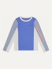 Sealskinz Blue Barford Kid's Rash Vest - Image 1 of 2