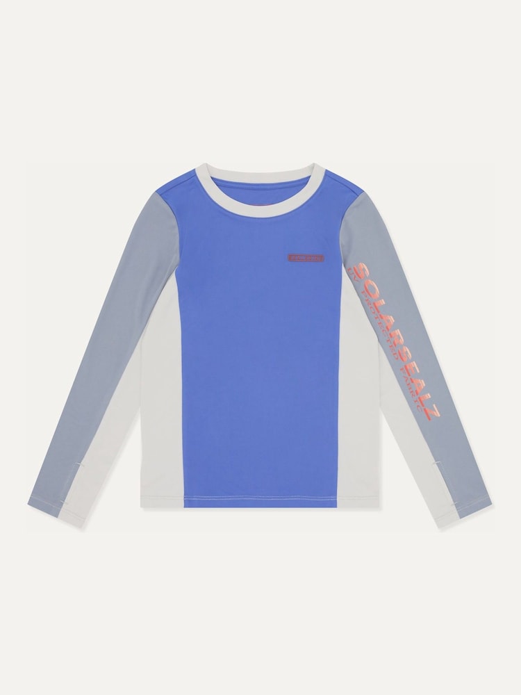 Sealskinz Blue Barford Kid's Rash Vest - Image 1 of 2