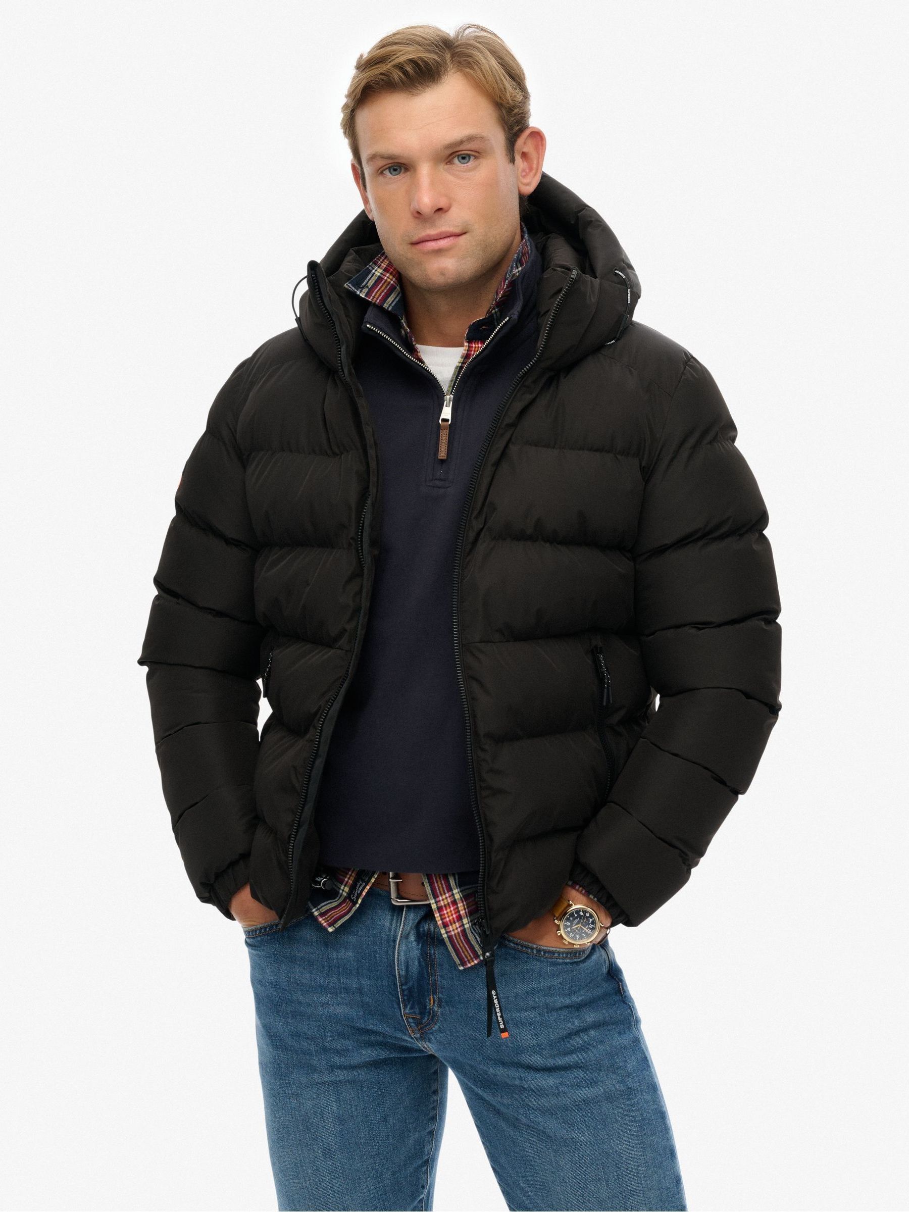 Superdry Black Down Jacket Sports - Image 9