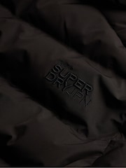 Superdry Black Hooded Sports Puffer Jacket - Image 7 of 7