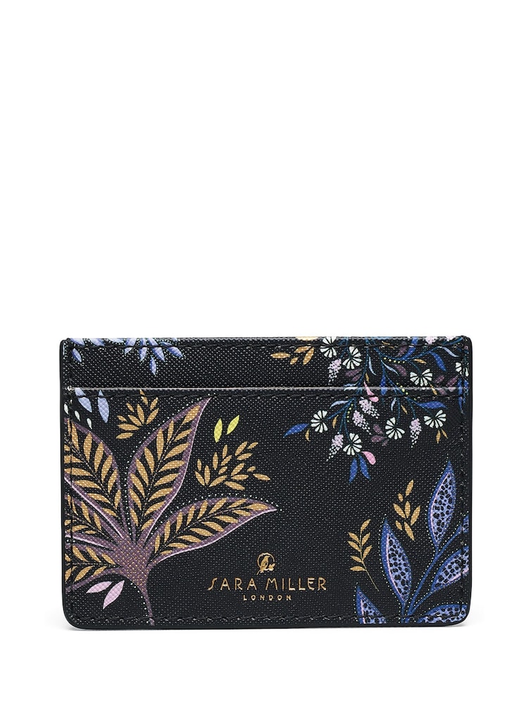 Sara Miller Credit Botanic Black Card Holder - Image 1 of 2 Sara Miller Credit Botanic Black Card Holder - Image 1 of 2