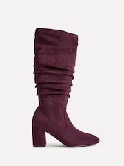 Linzi Red Brooke Ruched High Leg Boots - Image 2 of 5
