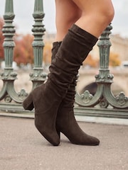Linzi Brown Brooke Ruched High Leg Boots - Image 1 of 5