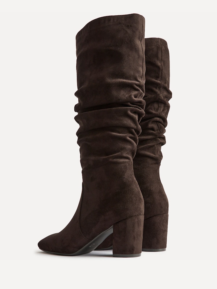Linzi Brown Brooke Ruched High Leg Boots - Image 5 of 5 Linzi Brown Brooke Ruched High Leg Boots - Image 5 of 5