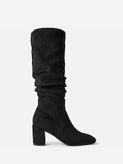 Linzi Black Brooke Ruched High Leg Boots - Image 2 of 5