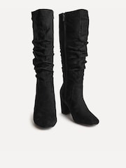 Linzi Black Brooke Ruched High Leg Boots - Image 3 of 5