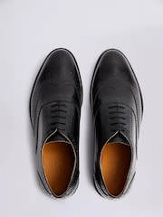 MOSS Black Oxford Brogue Shoes - Image 2 of 4