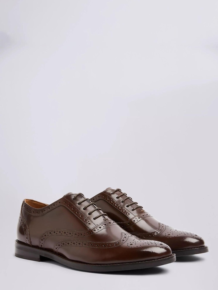 MOSS Brown Oxford Brogue Shoes - Image 1 of 4