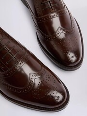 MOSS Brown Oxford Brogue Shoes - Image 4 of 4