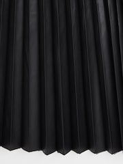 Oliver Bonas Faux Leather Pleated Midi Black Skirt - Image 5 of 5