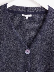 Oliver Bonas Navy Blue Sparkle Knitted Cardigan - Image 6 of 8