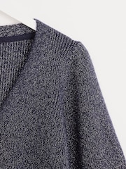 Oliver Bonas Navy Blue Sparkle Knitted Cardigan - Image 7 of 8