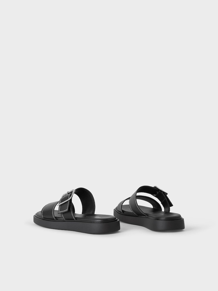 Vagabond Shoemakers Connie 2 Strap Buckle Black Sandals - Image 2 of 3