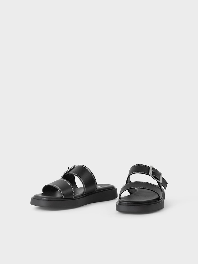 Vagabond Shoemakers Connie 2 Strap Buckle Black Sandals - Image 3 of 3