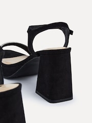 Schwarz - Linzi Xandra Plateausandalen aus Kunstleder mit Diamantbesatz - Bild 5 von 5