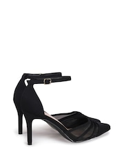 Linzi Black Serri Court Stiletto Heels With Mesh Front Detail - Image 4 of 4
