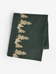 Green Christmas Tree 100% Cotton Table Cloth - Image 3 of 3