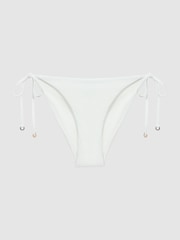 Reiss White Ripley Side Tie Bikini Bottoms - Image 2 of 4