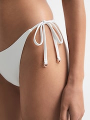 Reiss White Ripley Side Tie Bikini Bottoms - Image 3 of 4