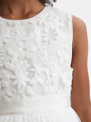 Reiss Ivory Rocha 13-14 yrs Embellished Tulle Dress - Image 5 of 8