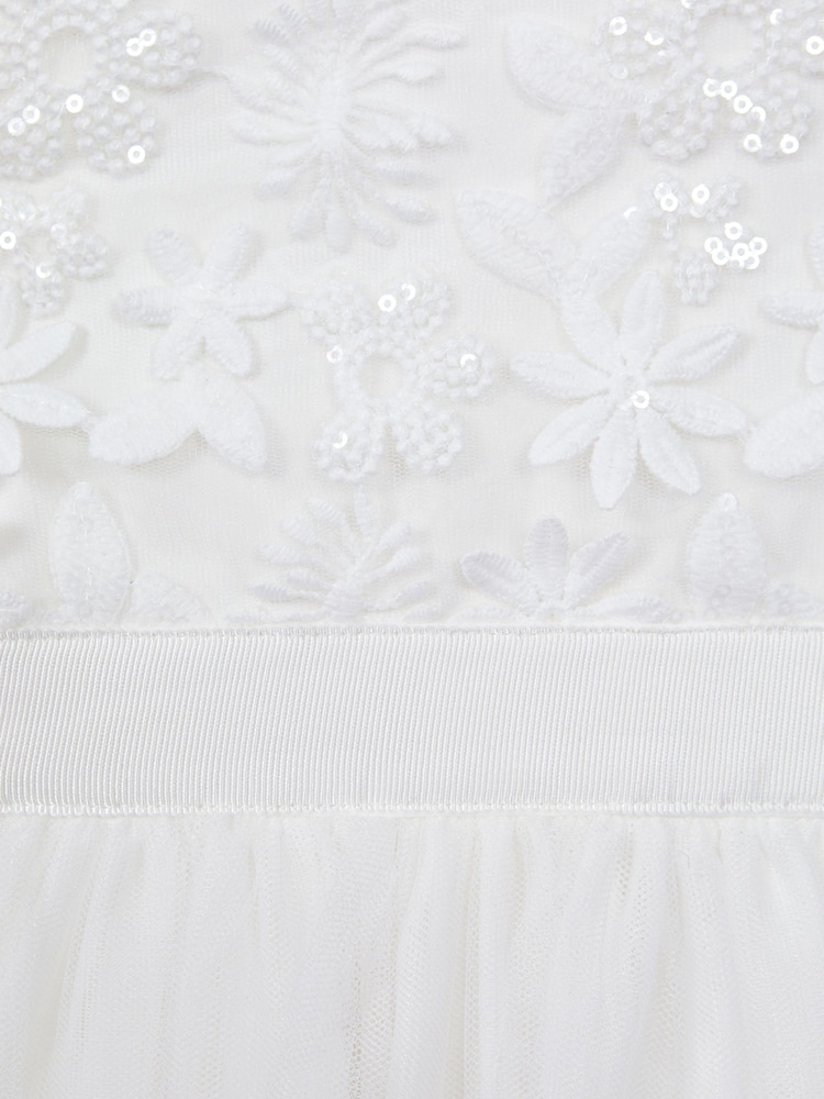 Reiss Ivory Rocha 13-14 yrs Embellished Tulle Dress - Image 8 of 8