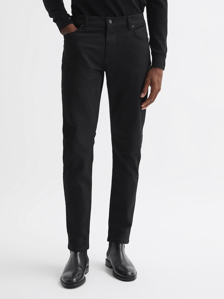 Reiss Black Jet Slim Fit Jeans - Image 1 of 4