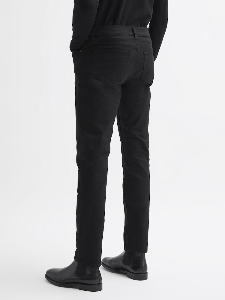 Reiss Black Jet Slim Fit Jeans - Image 4 of 4