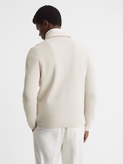 Reiss Stone Tosca Hybrid Knit and Quilt Jacket - Image 5 of 6